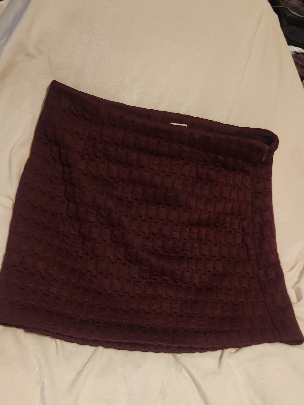 a new day Textured Mini Skirt in Burgundy